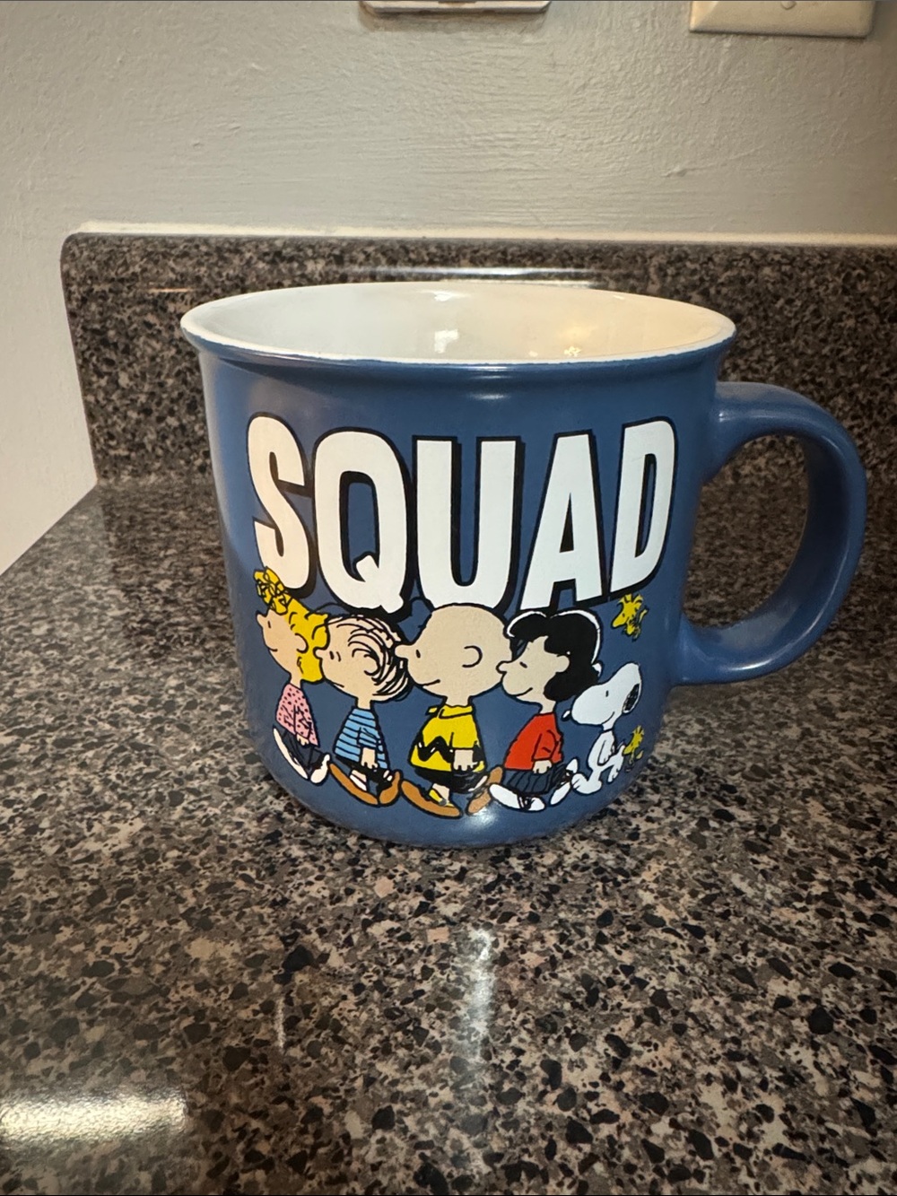 Peanuts Blue 'SQUAD' Ceramic Character Mug